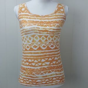 🍒 Chicos Geometric Ribbed Tank Top